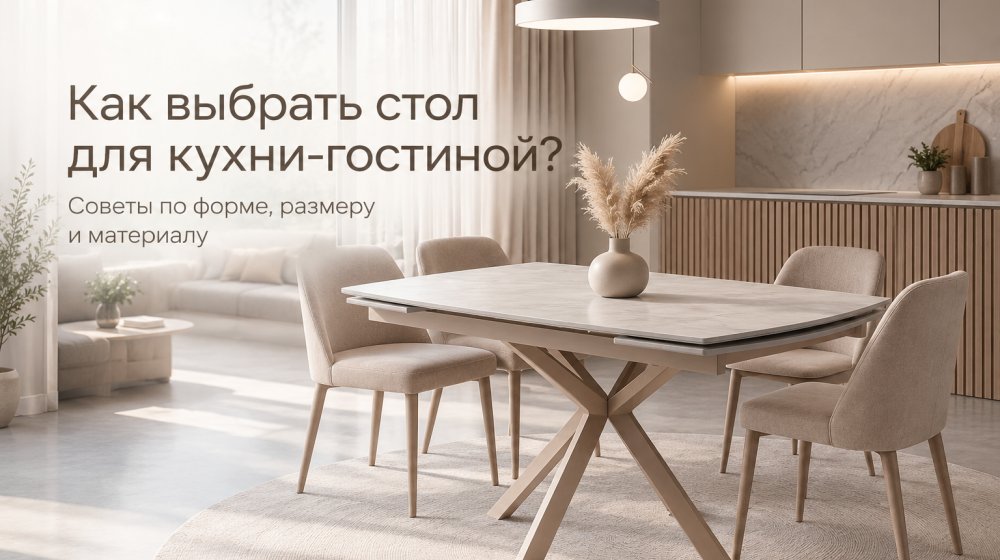 Как выбрать стол для кухни-гостиной?
